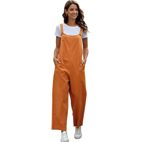 Casual Jumpsuit Women Summer Fashions Solid Color Loose Wide Leg Overalls For Young Girls Streetwear Plus Size Playsuits