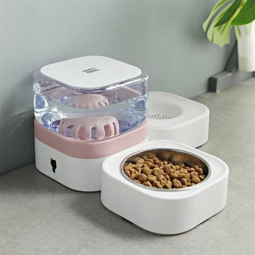 Large Capacity 1.8L Pet Feeder Drinker and Food Bowl Set for Dog Cat Water Drinking Dispenser 304 Stainless Steel Food Bowl