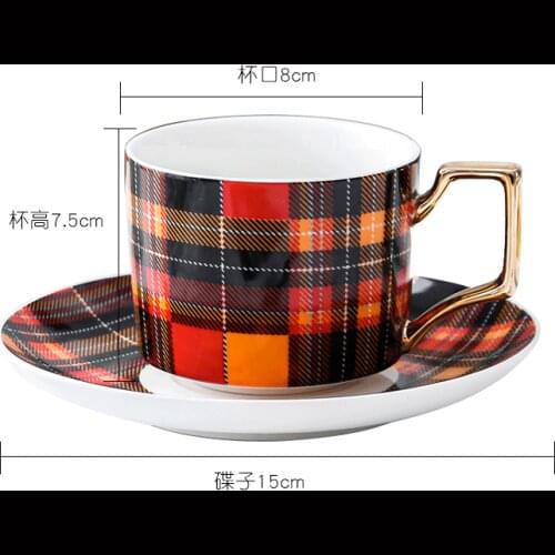 MT Creative simple square coffee cup and saucer set European glazed afternoon ceramic cup combination household business gifts