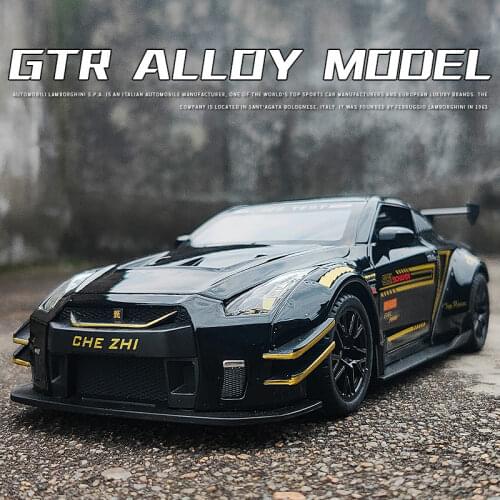 1:24 NISSAN Skyline Are GTR R35 Wide Body Race Alloy Car Model Diecasts Vehicles Refit Racing Toy Cars Kid Toys Children Boy Toy
