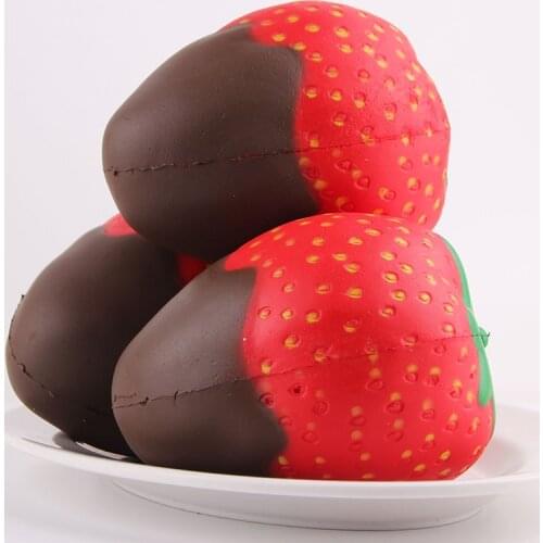 SquishMeez Soft Slow Rising Squishy Kids Cute Lovely Jumbo Big Chocolate Strawberry Squishy Toys With Good Smell Scented