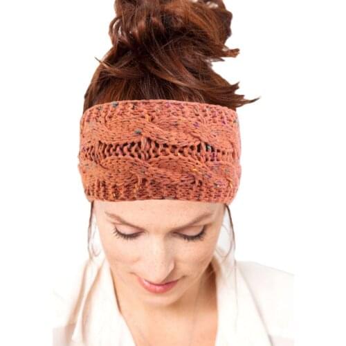 New Winter Warmer Ear soft Knitted Headband Turban Women Crochet Bow Wide Stretch Hairband Headwrap Hair Accessories