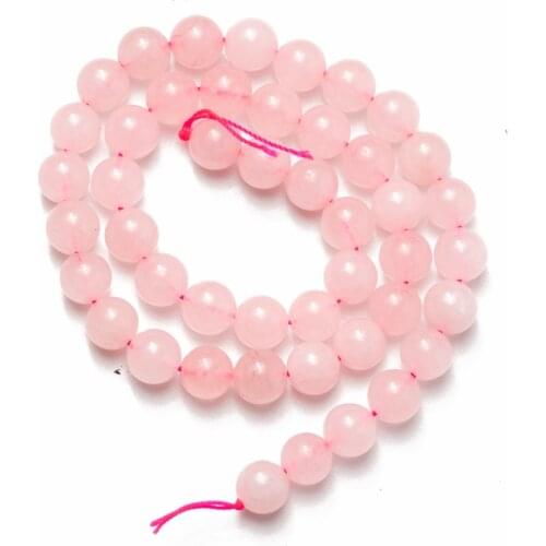 Wholesale Pink Quartz Crystal Beads Natural Stone Loose Beads Needlework for Jewelry Making 4 6 8 10 12mm DIY Bracelet Necklaces