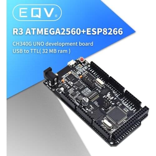 Mega2560 + WiFi R3 ATmega2560+ESP8266 32Mb memory USB-TTL CH340G Compatible for Arduino Mega NodeMCU WeMos Development board