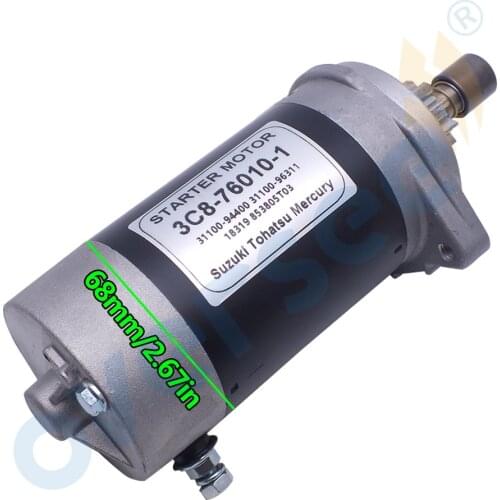 3C8-76010-1 Starter Motor For Suzuki Tohatsu Mercury Outbord Motor 18319 853805T03 31100-94400 31100-96311 3C8-76010