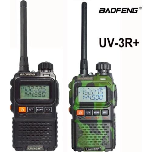 Hot BaoFeng UV-3R+ UV3R Portable walkie talkie Ham Radio VHF UHF dual band two way radio MINI CB FM Radio Interphone radio