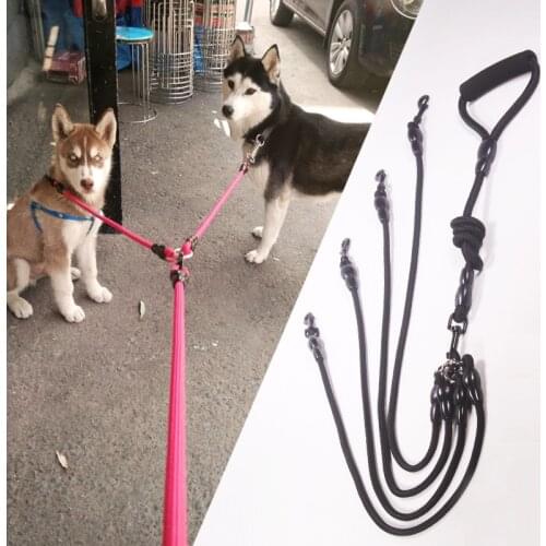 Strong Double Dog Leash One Drag Lead For Walking Training Pet Safety Traction Rope Dog Leash Rope For 2/3/4 Dogs Pet Products