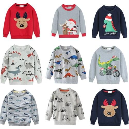 Boys Cartoon Sweatshirt for Children of Warm Plus Velvet Child Sweatshirt