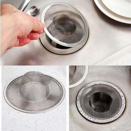 1pc Kitchen Stainless Steel Sink Strainer Drain Hole Filter Mesh Trap Bathtub Shower Waste Stopper Drainage for Kitchen