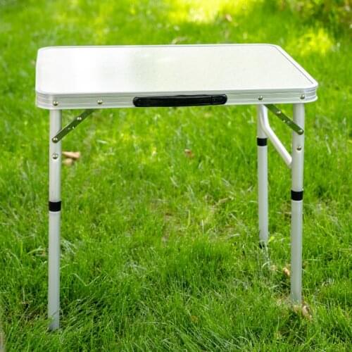 Foldable Aluminum Table For Camping Dinning Light Weight Laptop Bed Desk Adjustable Height Heavy Loading 60*40cm
