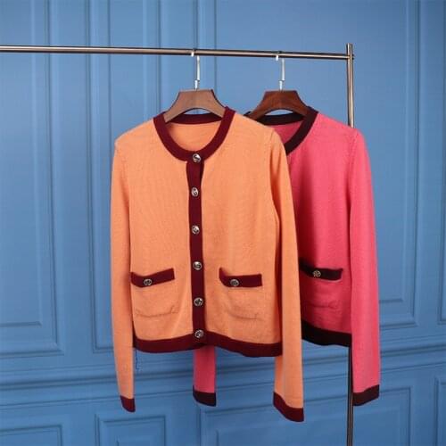 Sweater womens autumn and winter new 2020 small fragrance cashmere sweater with cardigan jacket sweater