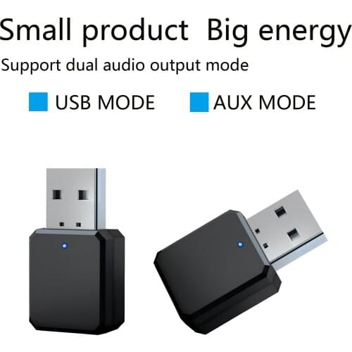 Kebidu Wireless Bluetooth 5.0 USB Receiver Adapter Music Speakers hands-free calling 3.5mm AUX Car Stereo Audio Adapter