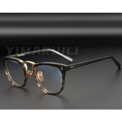 YIMARUILI Mens Acetate Large Frame Eyeglasses Frame Designer Personality High-Quality Optical Prescription Glasses Frame Y001