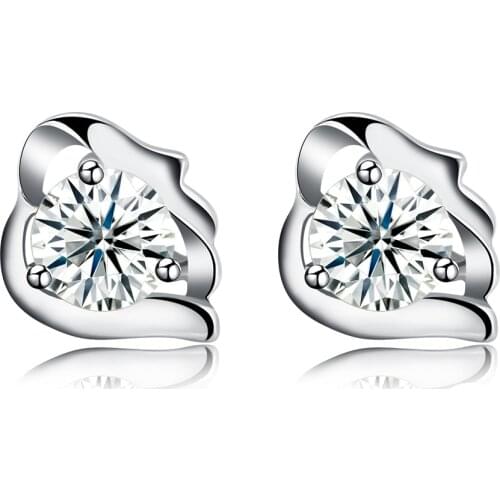ZEMIOR 925 Sterling Silver Earrings 2021 Fashion Design Zircon Studs For Women Earrings Hot Sale Romantic Anniversary Gift