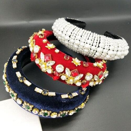 Pearl Inlaid Sponge Pearl Crown Thickening Headband Elegant Women Bezel Turban Women Hair Band Girls Hair Accessories Hair Hoop