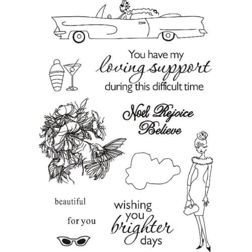 Ladies Card Quote Clear Stamps Womens Day DIY Paper Craft Stamps For Scrapbooking and Card Making Supplies