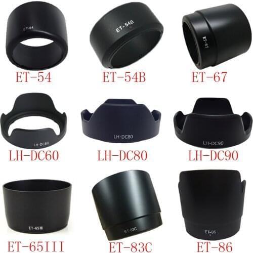 1piece For ET-54 ET-54B ET-67 LH-DC60 LH-DC80 LH-DC90 ET-65III ET-83C ET-86 camera Lens Hood for canon lens camera