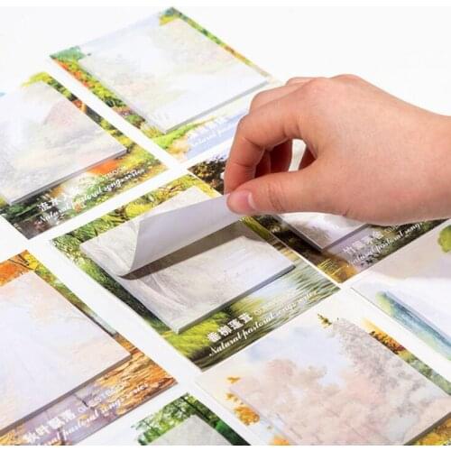 1pc Cute Memo Pads Pastoral Memo Pad Plan Paper Sticky Notes Adhesivas Kawaii Stickers Office Supplies Korea Stationery Sticky