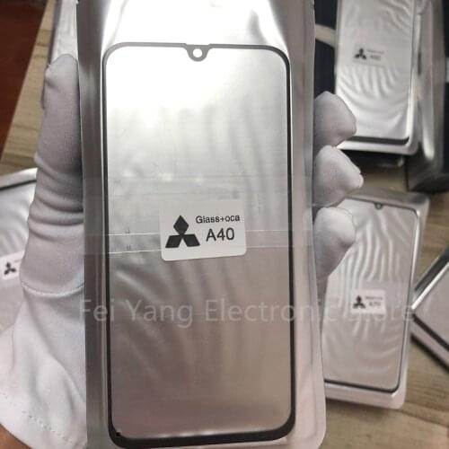 10pcs/lot GLASS +OCA LCD Front Outer Lens For Samsung Galaxy A40 LCD Front Touch Screen Lens Glass with OCA Glue Replacement