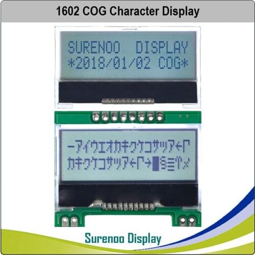 162 16X2 1602 COG ST7032S Serial SPI Character LCD Module Display Screen LCM FSTN Postive with White LED Backlight