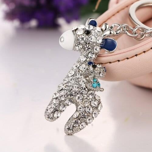 2017 NoEnName_Null new fashionable cute painting oil deer go hand keychain wallet & bag buckle variety holiday birthday gift