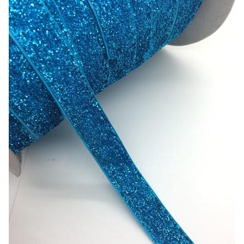 3 yards/lot 3/4"(20mm)Wide Glitter Sky blue Velvet Ribbon Headband Clips Bow Wedding Decoration