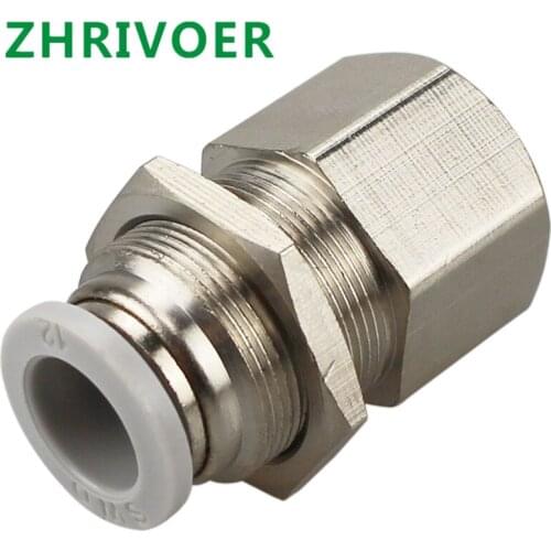 4mm 6mm 8mm 10mm 12mm White PMF Pneumatic Female thread Fast Plug-in Joint Pneumatic Components Diaphragm Through Joints Connect