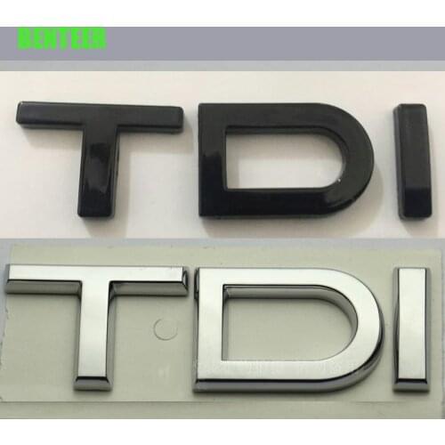 ABS + plating TDI Car rear sticker car body sticker Emblem for Audi A6 C6 A8 Q3 Q5 Q7