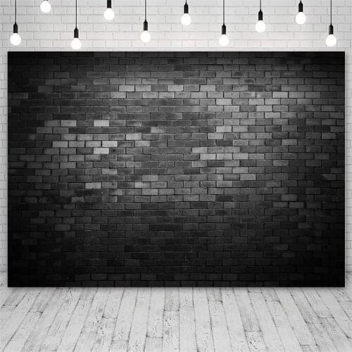 Avezano Photography Background Black Brick Wall Retro Banner Portrait Backdrop Photo Studio Photocall Photozone Wallpaper Decor