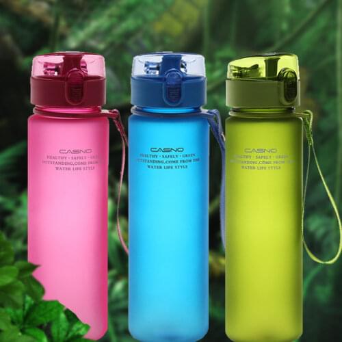 560ML Water Bottle Tour Outdoor Sport Leak Proof Drinkware Seal School for Kids 400ML PlasticTransparent Filter Tae Cup BPA Free