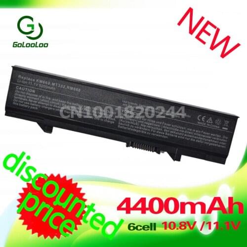 Golooloo 4400MaH 6 cells laptop Battery for dell RM668 T749D U116D W071D WU841 WU843 WU852 X064D