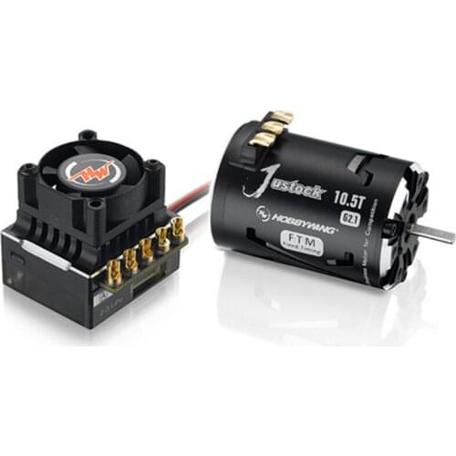 Hobbywing XeRun XR10 Justock 60A Sensored Brushless ESC & 3650 SD G2.1 2050KV Motor Combo (21.5T) for RC 1/10 1/12 RC cars