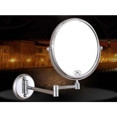 Chrome Round 6" inch & 8" Double Side Modern Vanity Cosmetic Bath Mirrors Swivel Mirrors Rotatable foldable for makeup