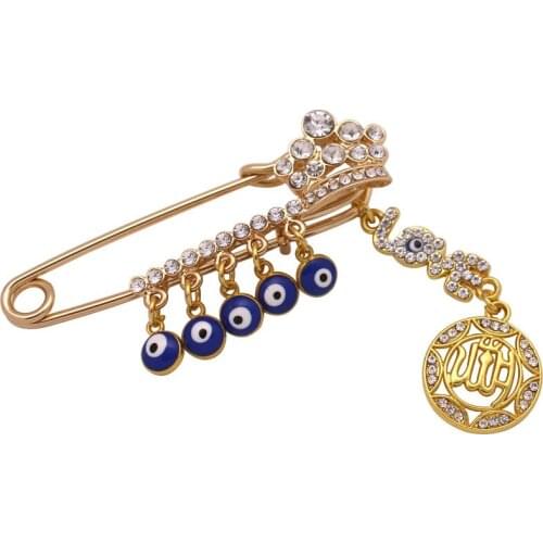 Islam muslim Allah turkey evil eye baby pin brooch