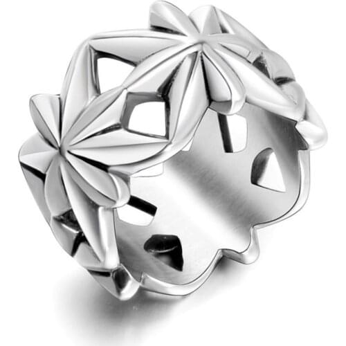 New David Star Ring Man Titanium Steel Index Finger Ring Luxury Gold Silver Color Fashion Jewelry Accessories Gift 2019