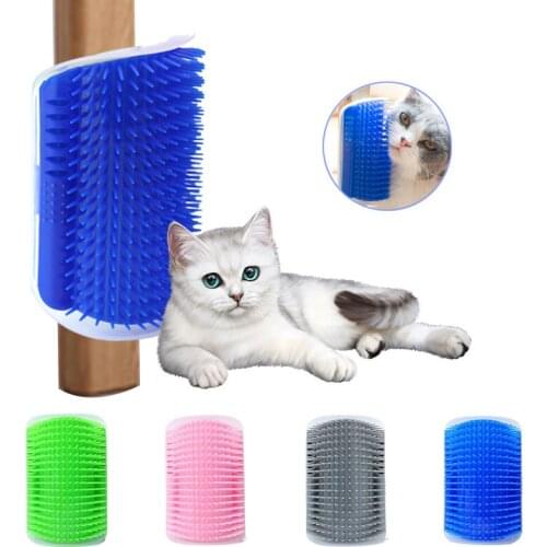 Cat Brush Cats Massage Self Groomer Comb Brush Pet Hair Removal Comb for Cat Rubs The Face with a Tickling Device With Catnip
