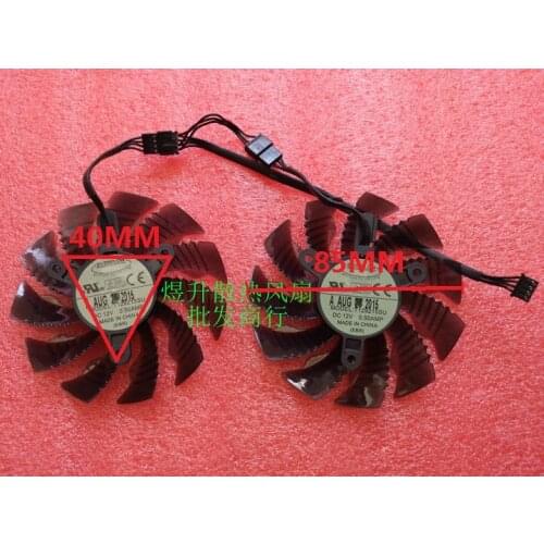 New Original for Gigabyte GTX960/970 DC12V 0.5A T129215SU 85MM 4 wires temperature control graphics card cooling fan 2pcs/lot