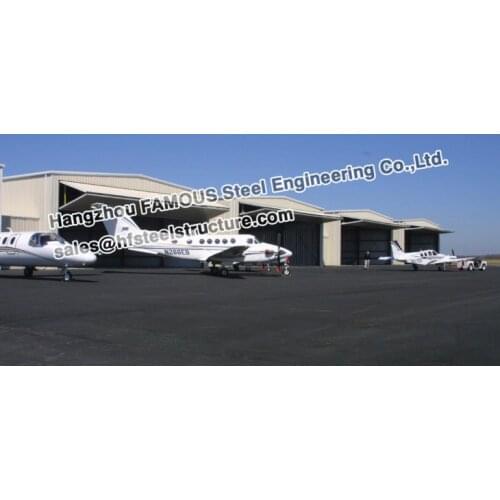 Light weight steel structure airplane hanger for parking