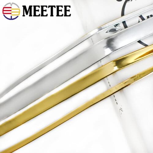 5Meters Meetee 12-50mm Gold Silver PU Leather Cord Rope Ribbons DIY Handmade Hair Garment Crafts Jewelry Yard Decor Accessories