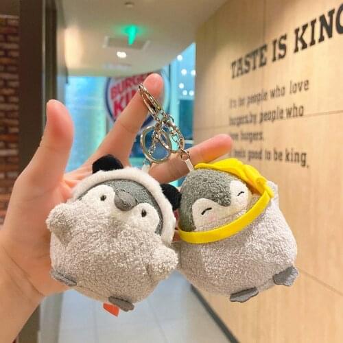 Kawaii Plush Keychain Stuffed Animals Small Pendant For Backpack Kawaii Accessories Cute Plush Key Ring Lovely Penguin Keychain