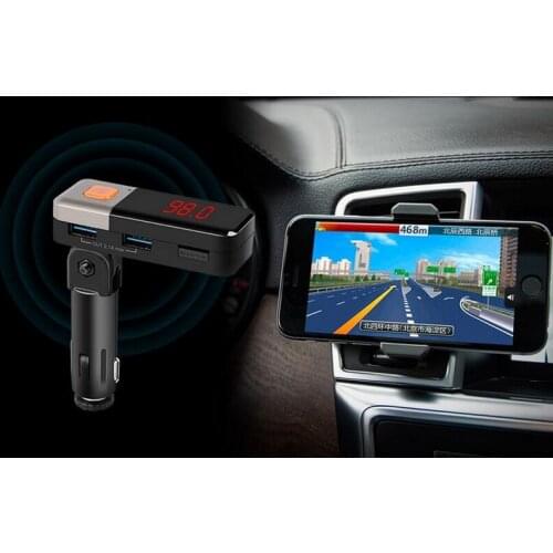 MP3 Bluetooth Fm Transmitter Car Transmitter Car Cigarette Lighter USB Car Charger Bluetooth Hands-free Support TF