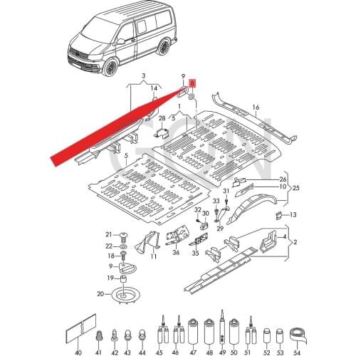 Anti-loose gasket Vol ksw age nTr ans por ter Cam pmo bil Art eon Eos Tra nsp ort erT aos Vil ora nSc iro cco Tay ron