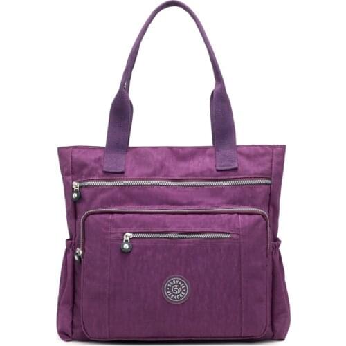 2020 new ladies handbag casual all-match shoulder bag washed nylon ladies bag mommy bag woman bag satchels purse Handbags Bolsa