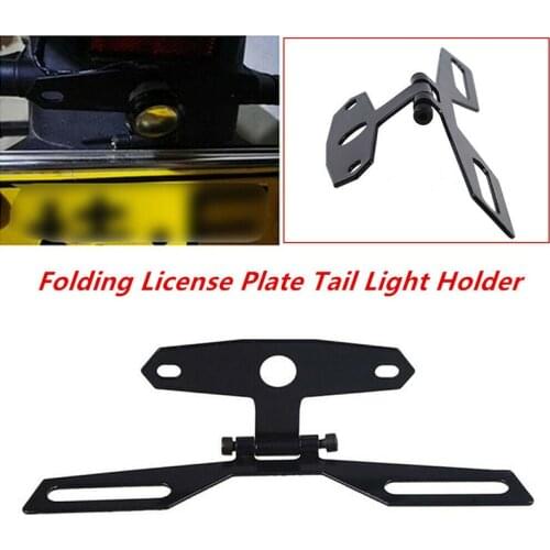 2019 Motorcycle Flip Up License Plate Eliminator Bracket Adjustable Tail Light Holder CSL88