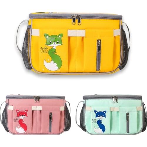 Large Capacity Baby Stroller Bag Multifunction USB Charging Infant Carriage Hanging Pouch Waterproof Travel Diaper Organizer