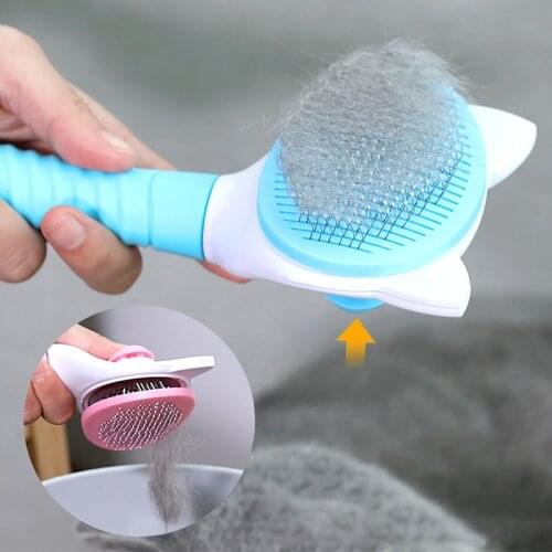 Pet Comb Cat Dog Hair Removal Brush with Comfortable Handle Pets Fur Shedding Fast Cleaning Comb Tool for Cat Massage Hair Brush