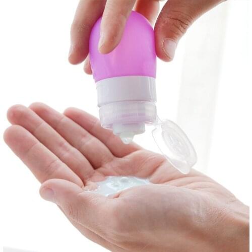 Silicone travel bottling bottle, portable portable bottling can, cute round small bottling bottle shampoo bottle