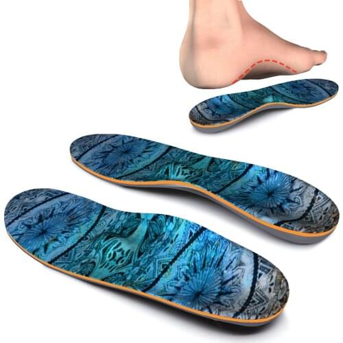 Blue CircleSoft Orthotic Arch Support Insoles with High Arch Metatarsal Support and Heel Pain Orthopedic Insoles for Men