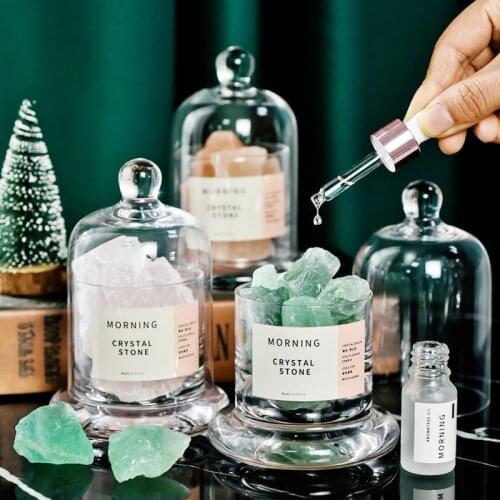 Glass Aromatherapy Crystal Expanding Fragrance Stone Home Use Indoor Essential Oil Incense Ornaments for Home Office Decorate