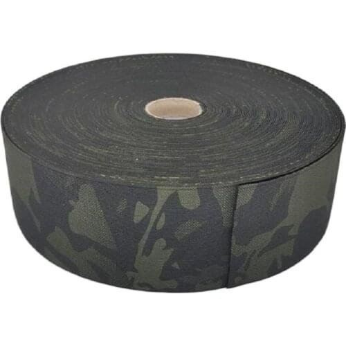 Tactical 8cm Wide DIY Black Camouflage Elastic Ribbon Printed And Dyed Elastic Fabric Mcbk